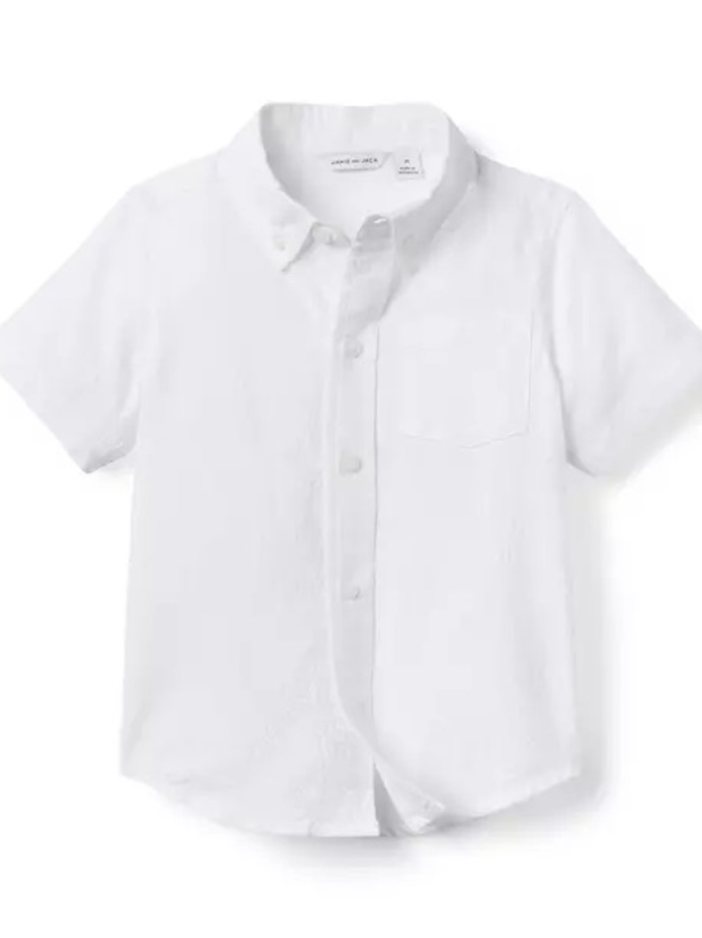 Janie and Jack Button-down The Seersucker Shirt White 3T short sleeve
